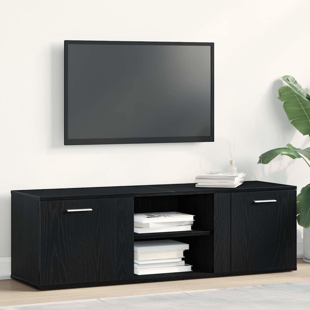 Móvel para TV em carvalho preto, 120x34x37 cm, madeira engenheirada