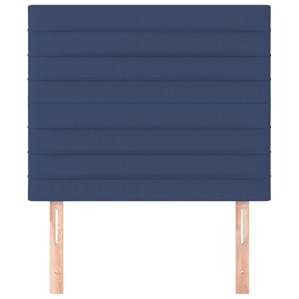 Cabeceira azul 80x5x118/128 cm tecido