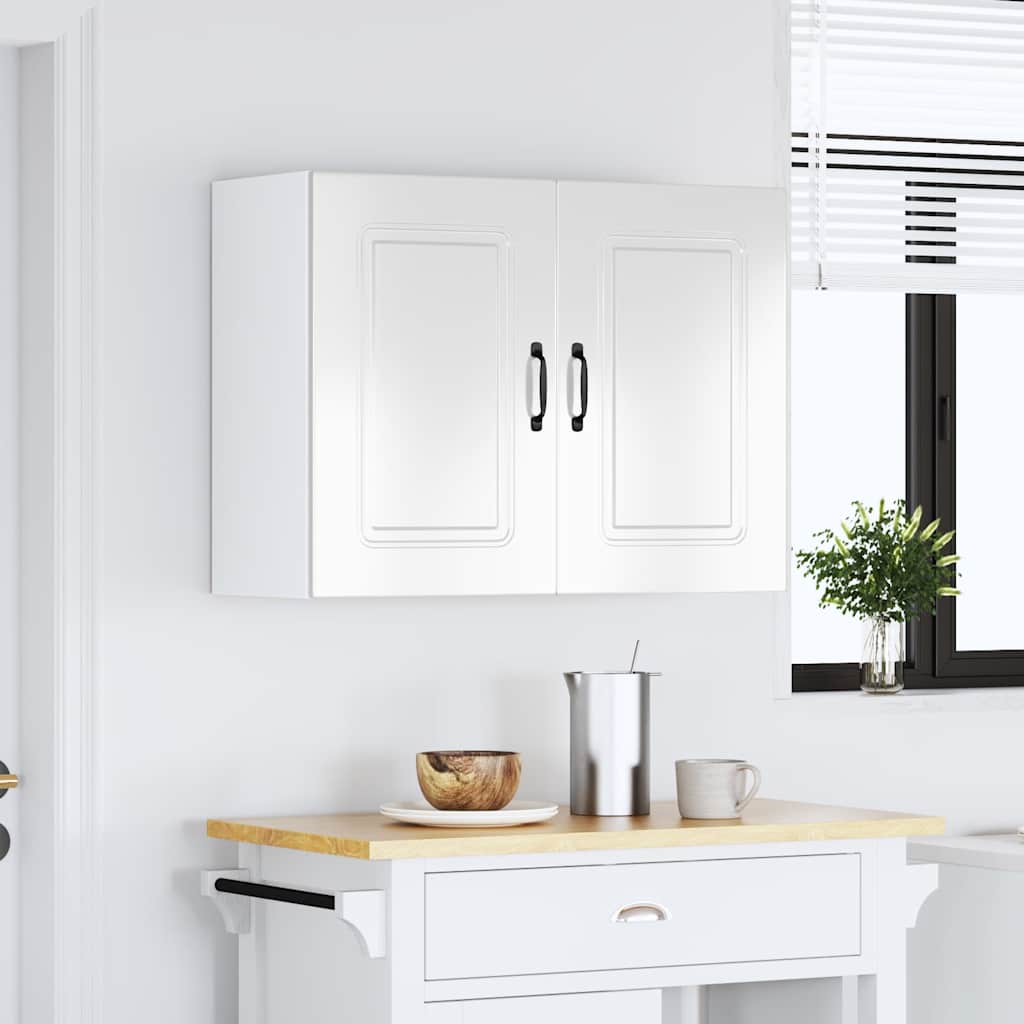 Armário de parede de cozinha kalmar branco alto brilho