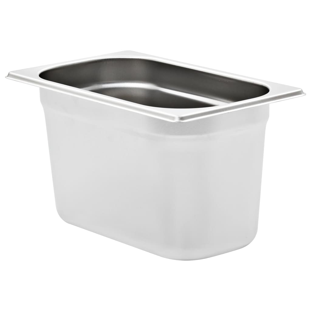Recipientes gastronorm 4 pcs gn 1/4 150 mm aço inoxidável