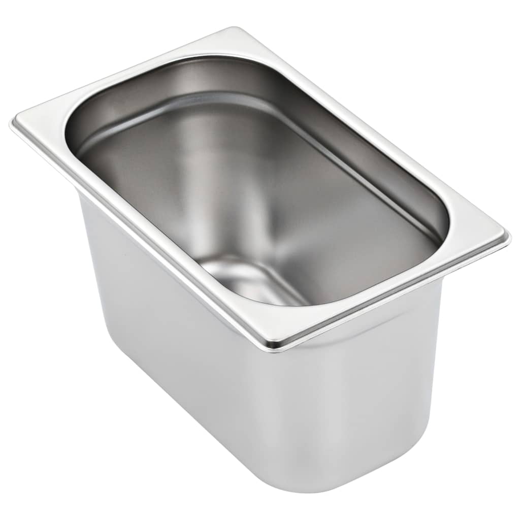 Recipientes gastronorm 4 pcs gn 1/4 150 mm aço inoxidável