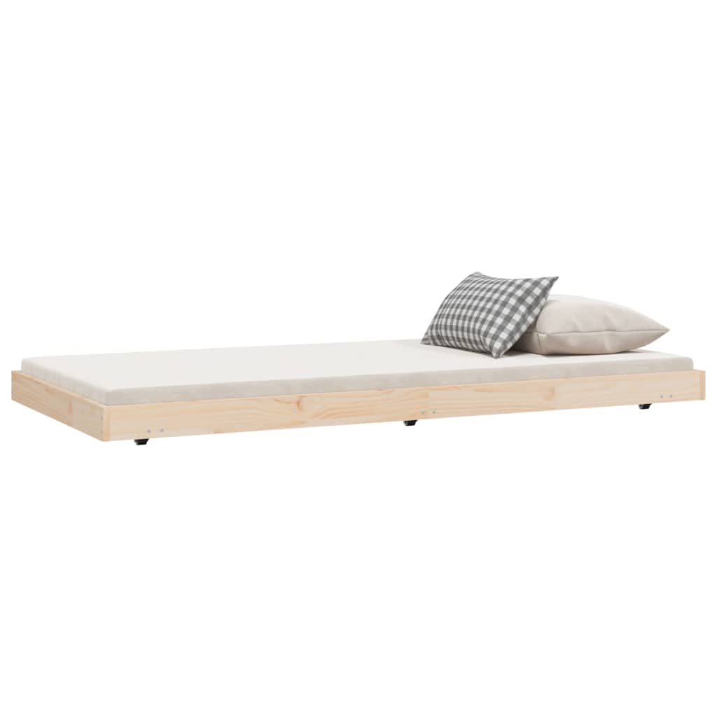 Cama sem colchão 75x190 cm madeira de pinho maciça