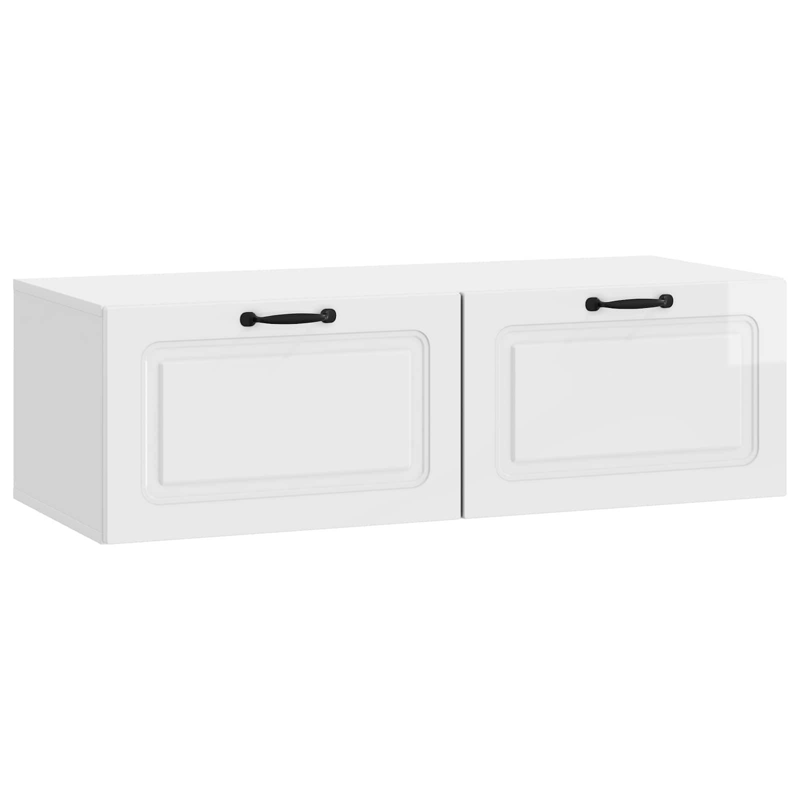 Gabinete de TV de parede branco brilhante 98 x 41 x 30 cm