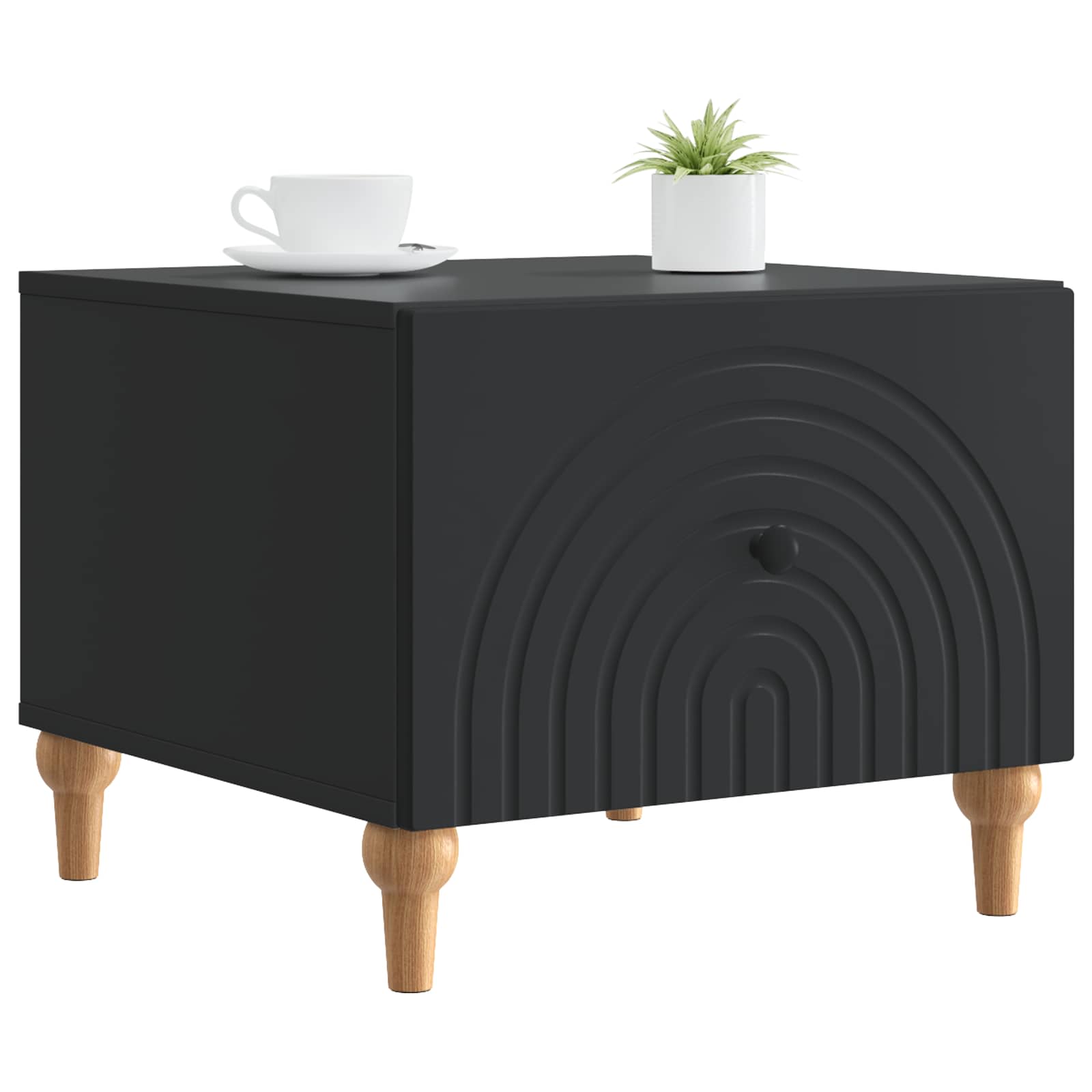 Mesa de centro preto 49 x 50 x 40 cm derivados de madeira