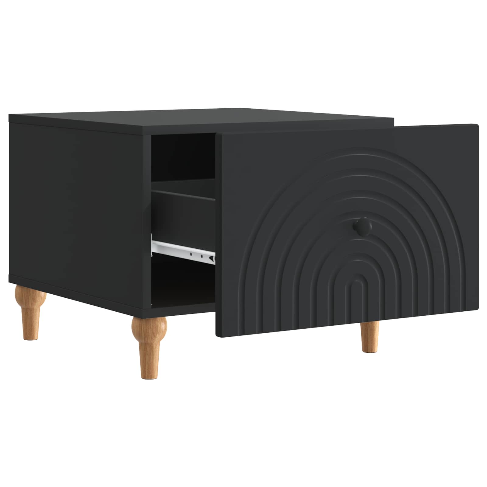 Mesa de centro preto 49 x 50 x 40 cm derivados de madeira
