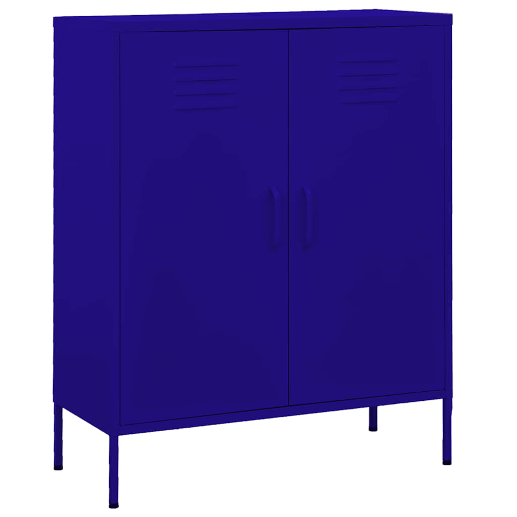 Armário de arrumação aço 80x35x101,5 cm azul-marinho