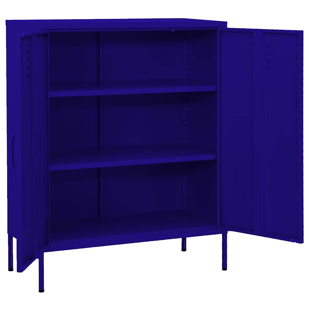 Armário de arrumação aço 80x35x101,5 cm azul-marinho