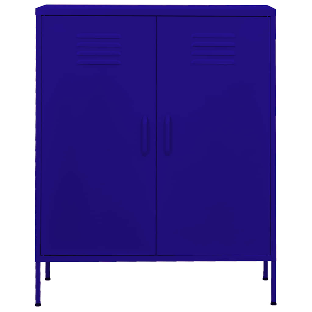 Armário de arrumação aço 80x35x101,5 cm azul-marinho