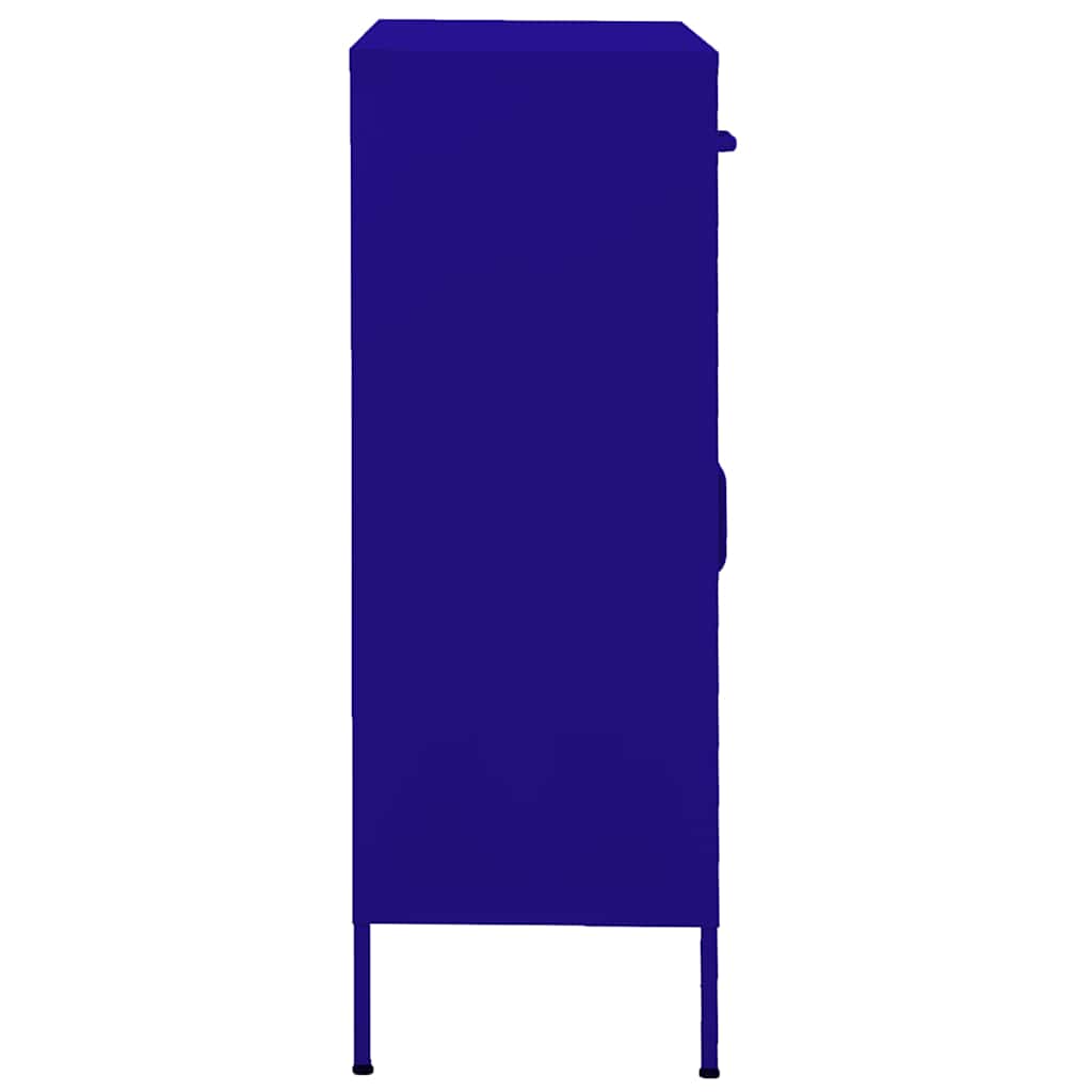 Armário de arrumação aço 80x35x101,5 cm azul-marinho