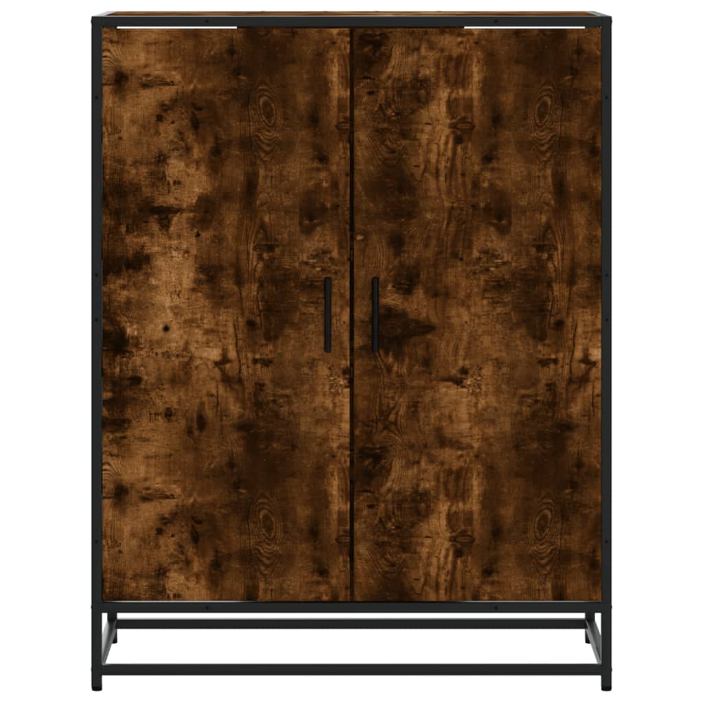 Sapateira 75x38x97,5 cm deriv. de madeira/metal carvalho fumado