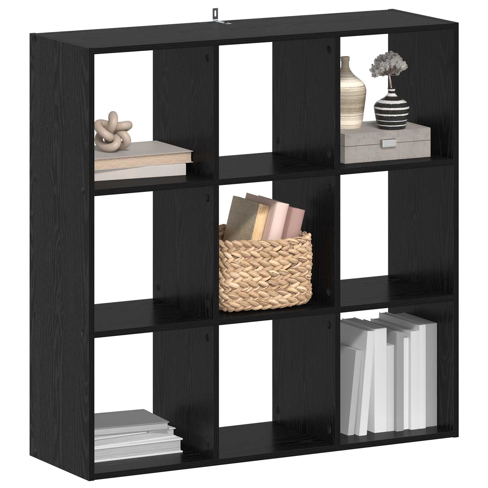 Estante carvalho preto 102 x 32 x 102 cm