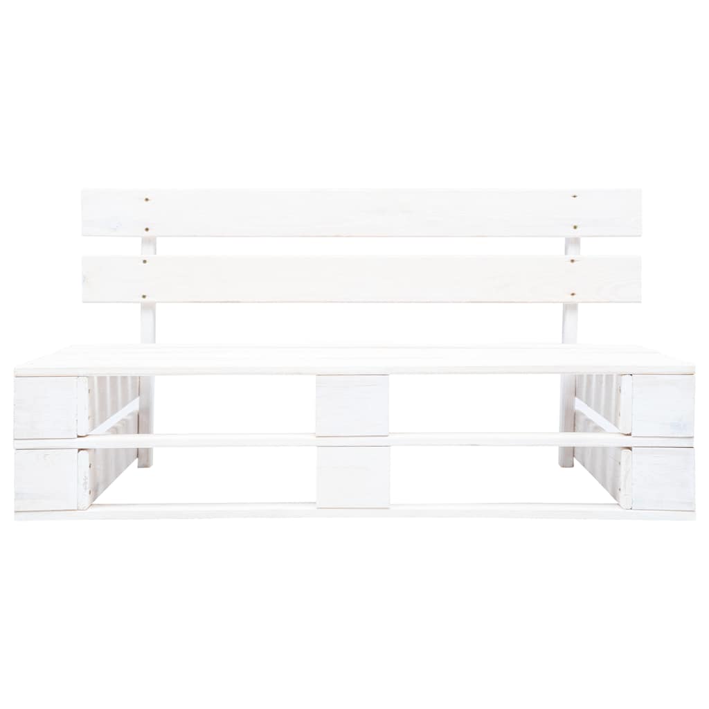 Banco de paletes para jardim madeira branco