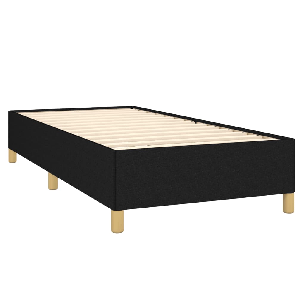 Estrutura de cama sem colchão 80x200 cm tecido preto