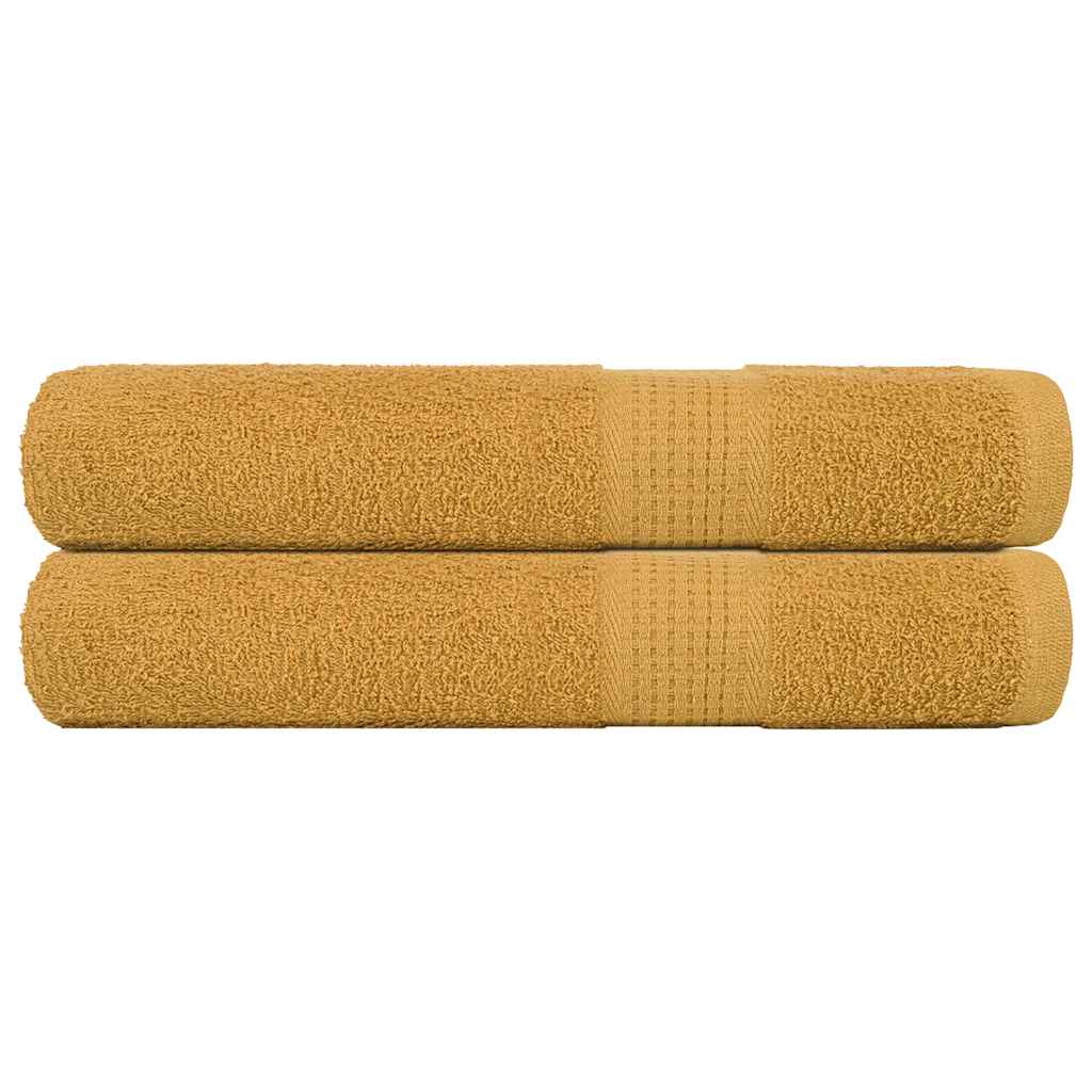 Toalhas frogn 2 pcs 100x200 cm 360 g/m² ouro