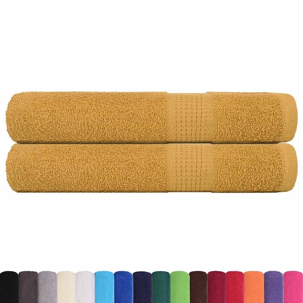 Toalhas frogn 2 pcs 100x200 cm 360 g/m² ouro