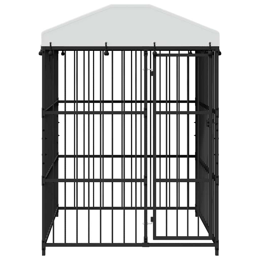 Canil de exterior com telhado 150x150x210 cm