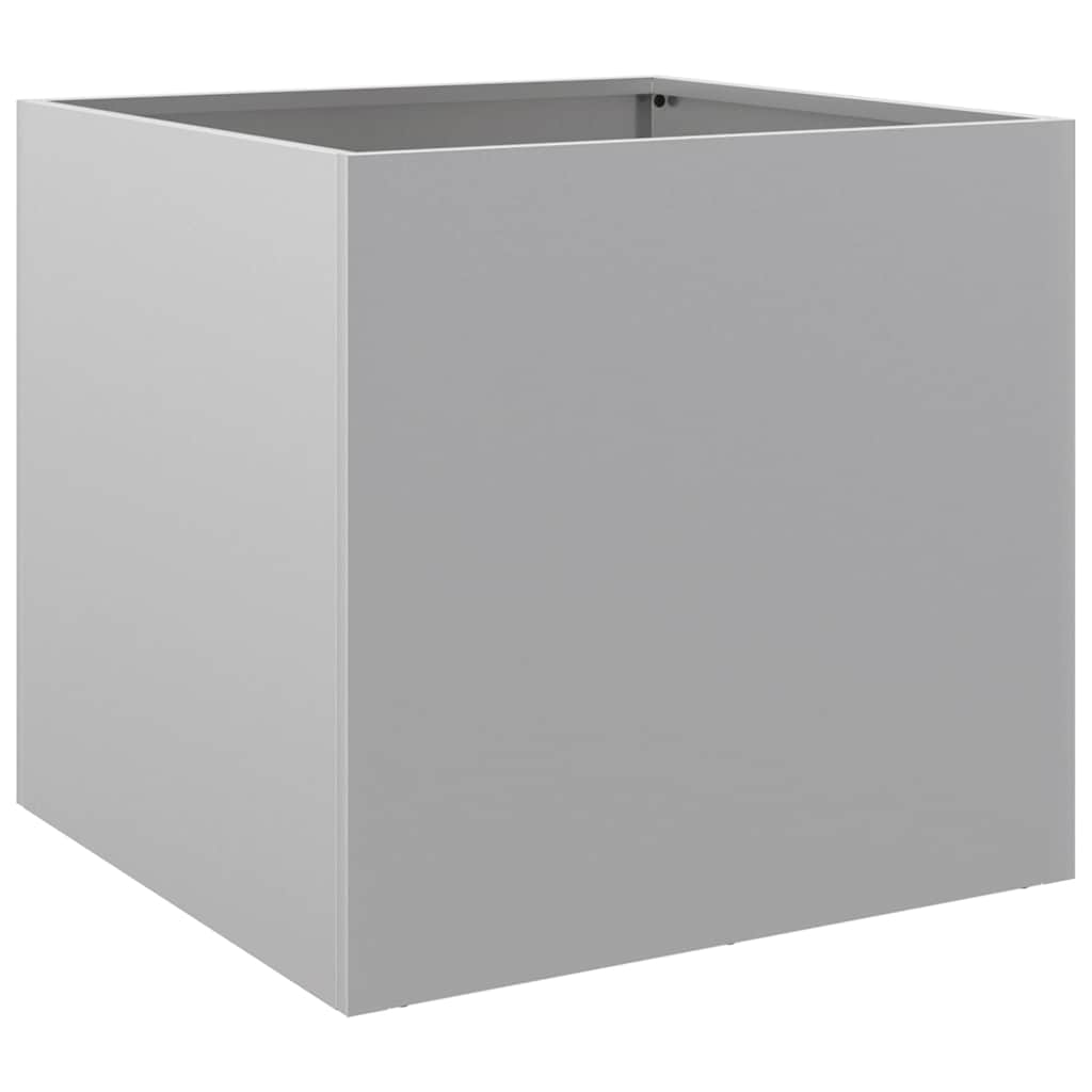 Vasos/floreiras 2 pcs 42x40x39 cm aço galvanizado prateado
