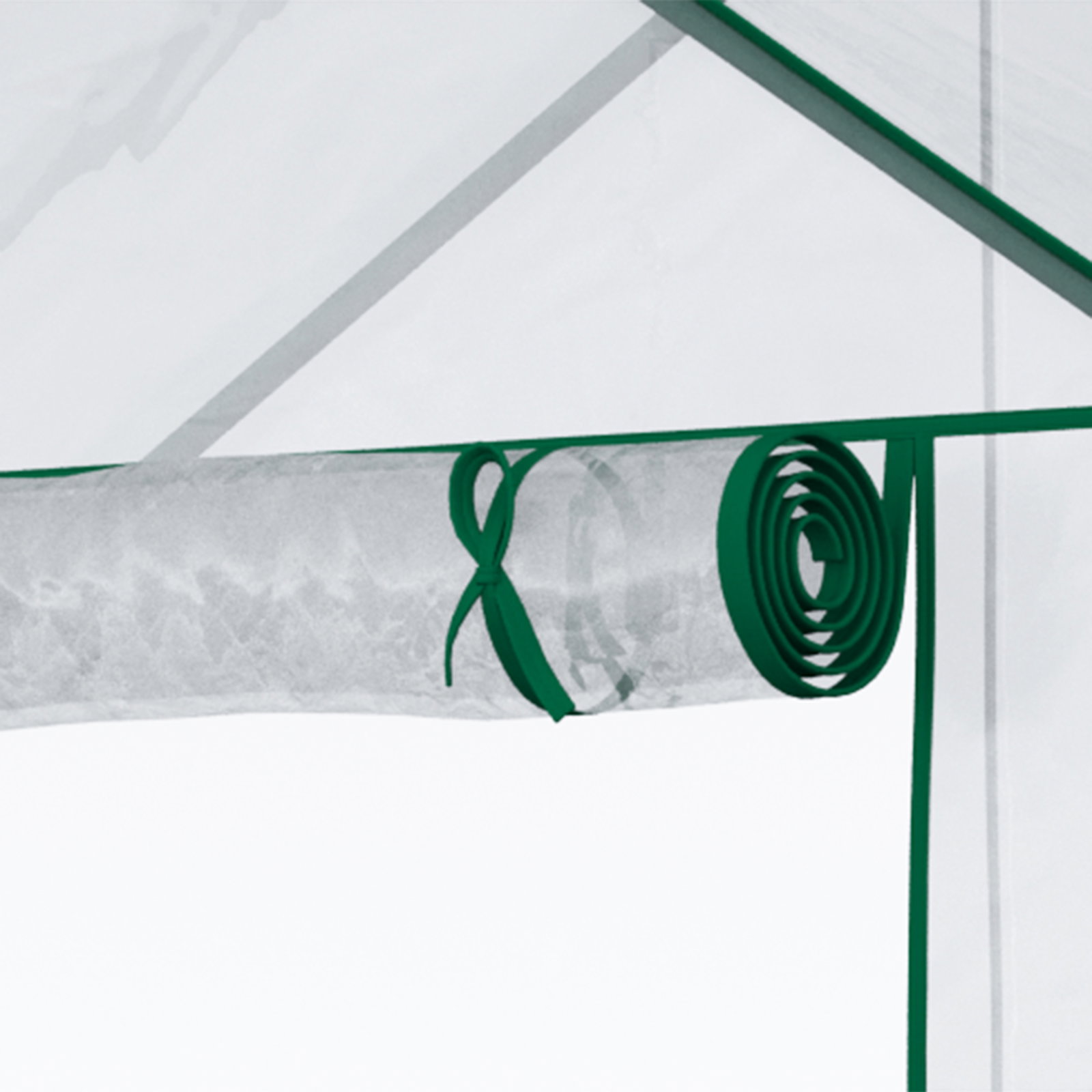 Estufa de Jardim com 4 Prateleiras Porta com Fecho de Correr para Cultivo de Plantas Flores Vegetais 142x73x195 cm Verde