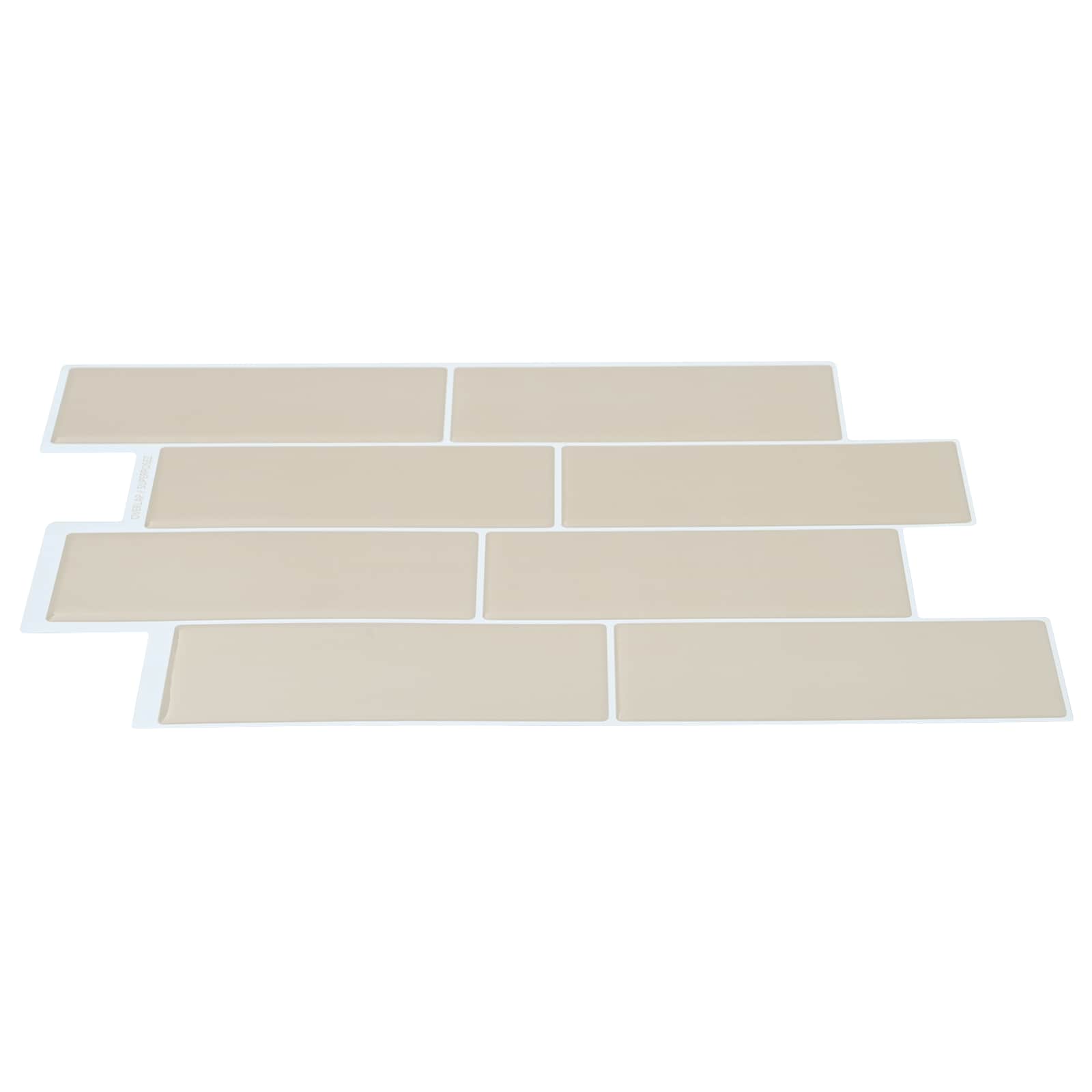Azulejo subterrâneo 50 unid. bege 29 x 21 cm poliuretano e PET