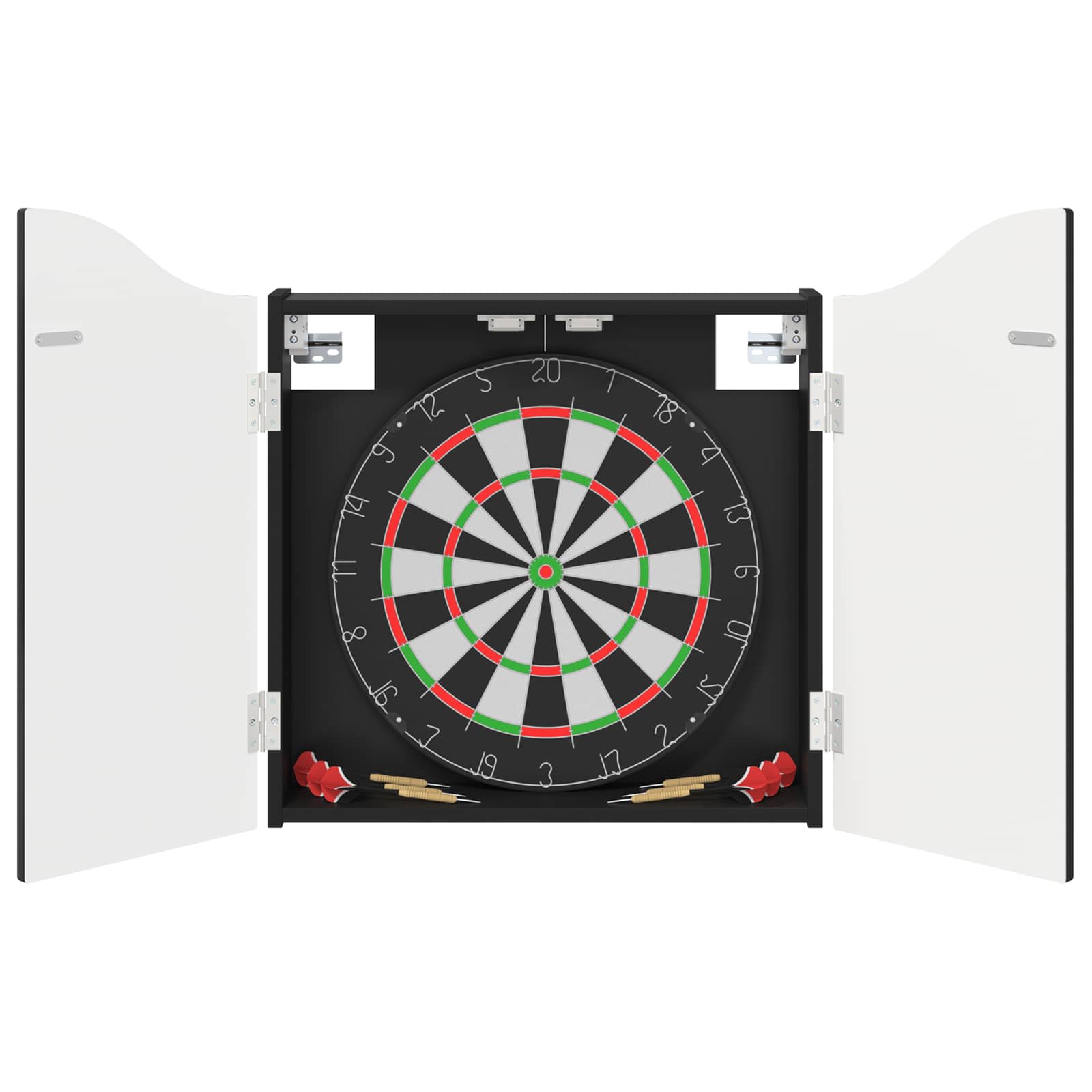 Armário para dartboard preto 56 x 12 x 63 cm