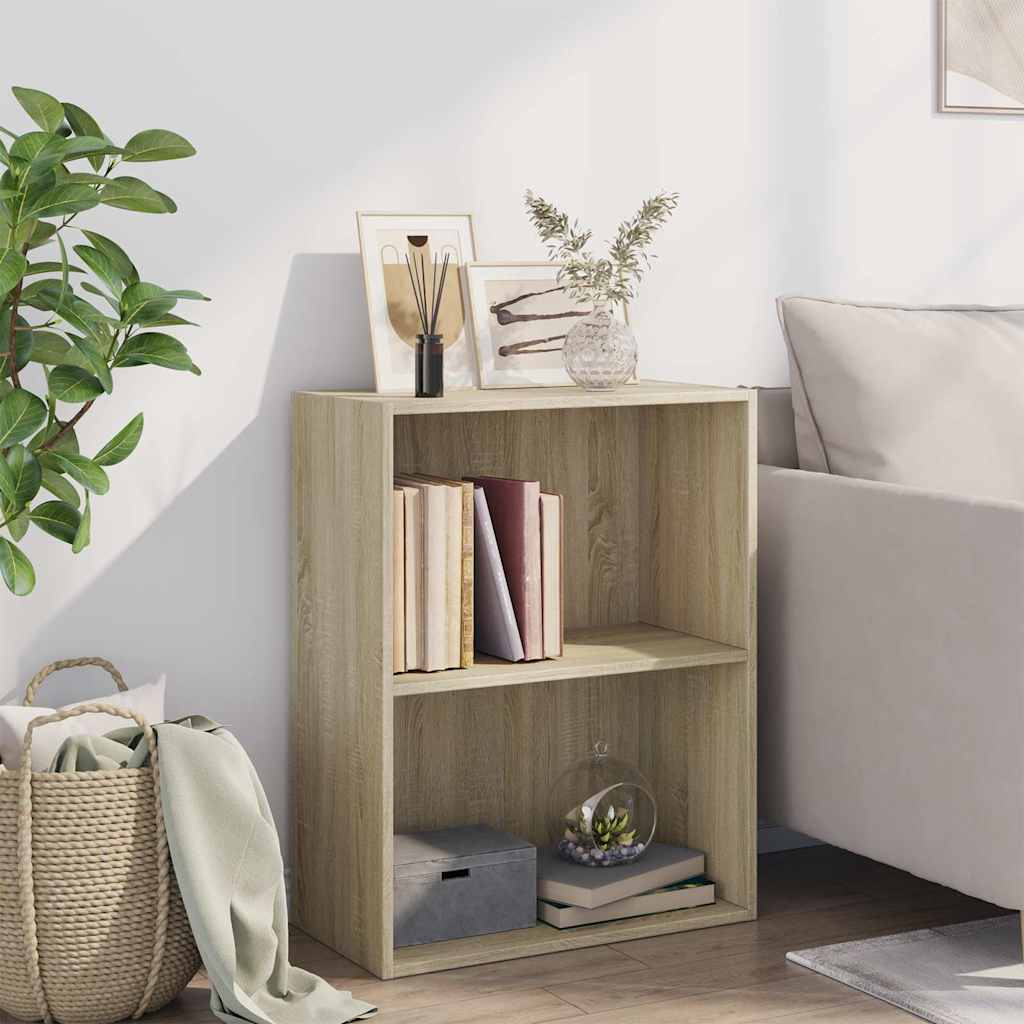 Estante com 2 prateleiras 60x30x76,5cm contrap. carvalho sonoma