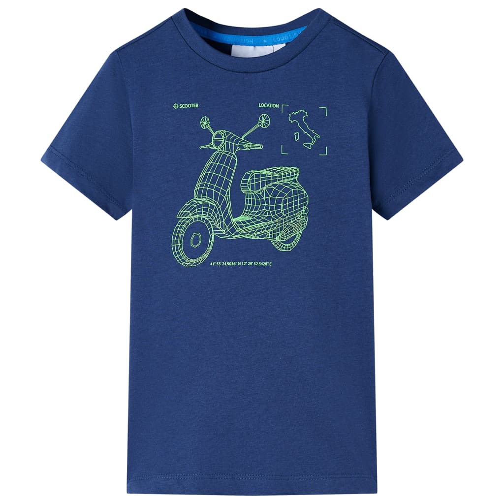 T-shirt de criança azul-escuro 104