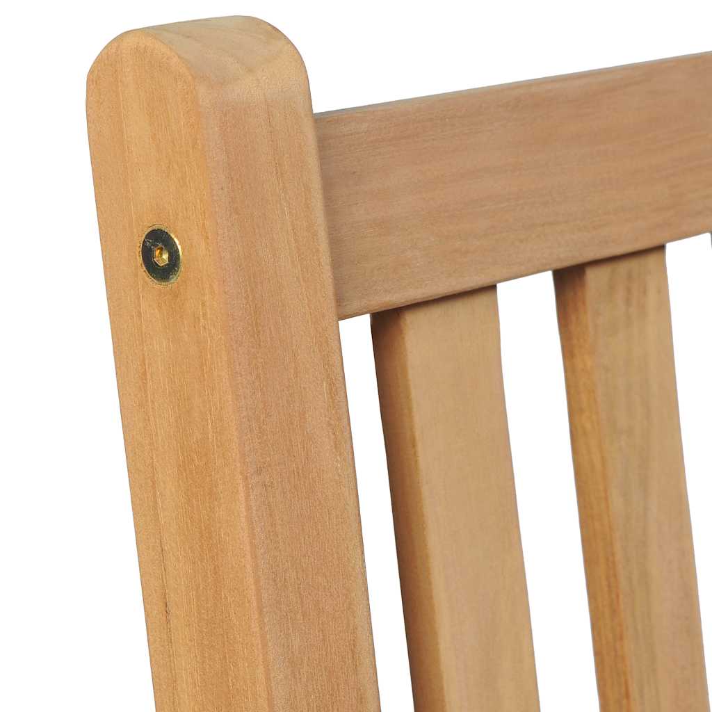 5 Pcs conjunto de jantar para exterior madeira de teca maciça