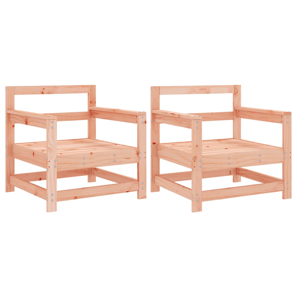 Cadeiras de jardim 2 pcs madeira de douglas maciça