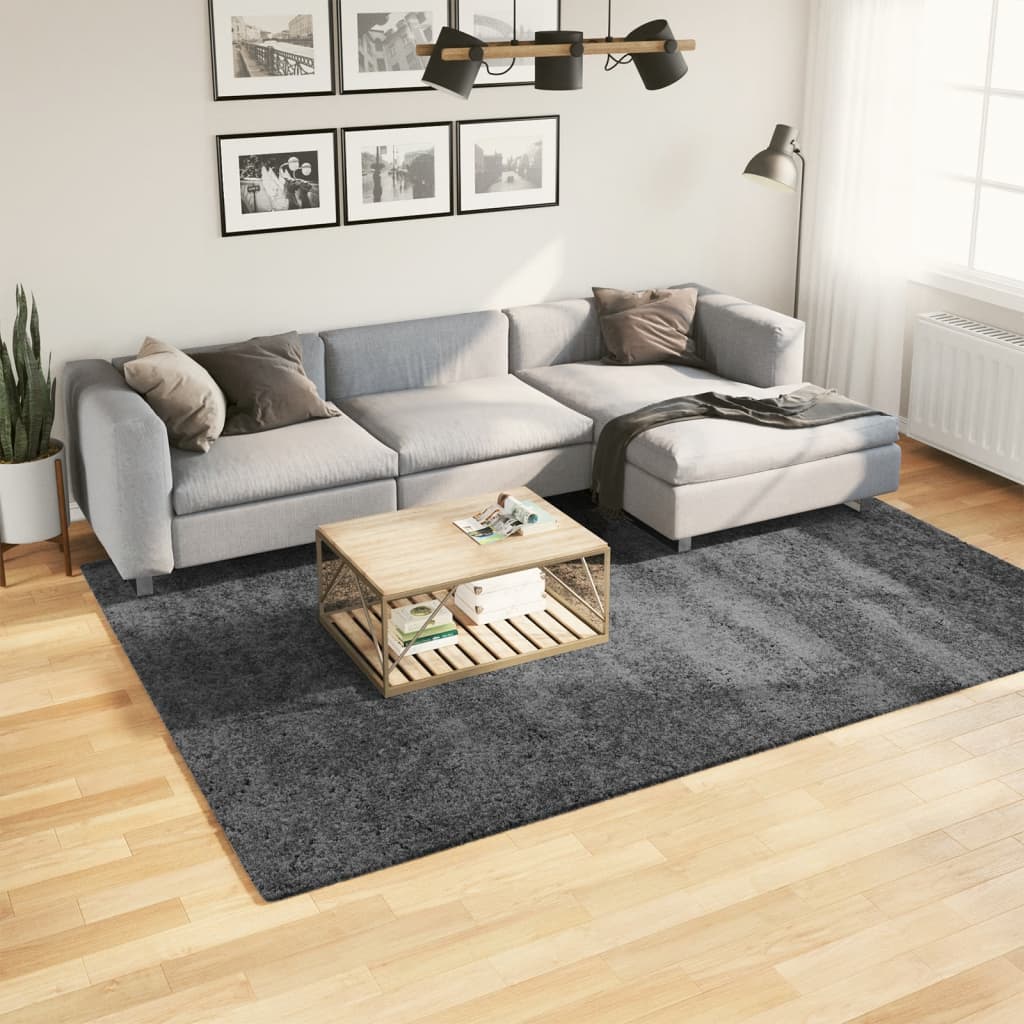 Tapete de pelo curto oviedo 200x280 cm antracite