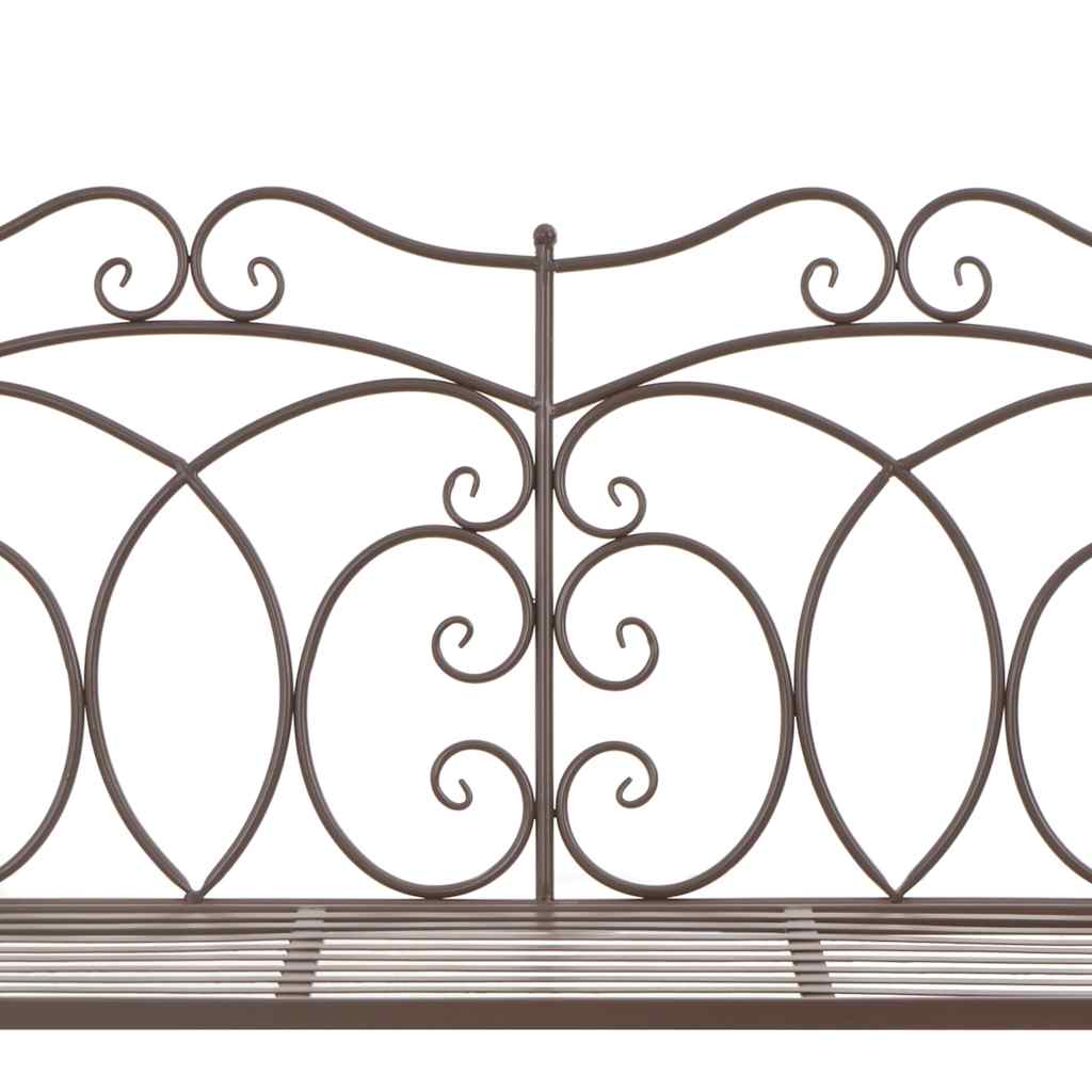 Banco de jardim 104 cm ferro antigo castanho