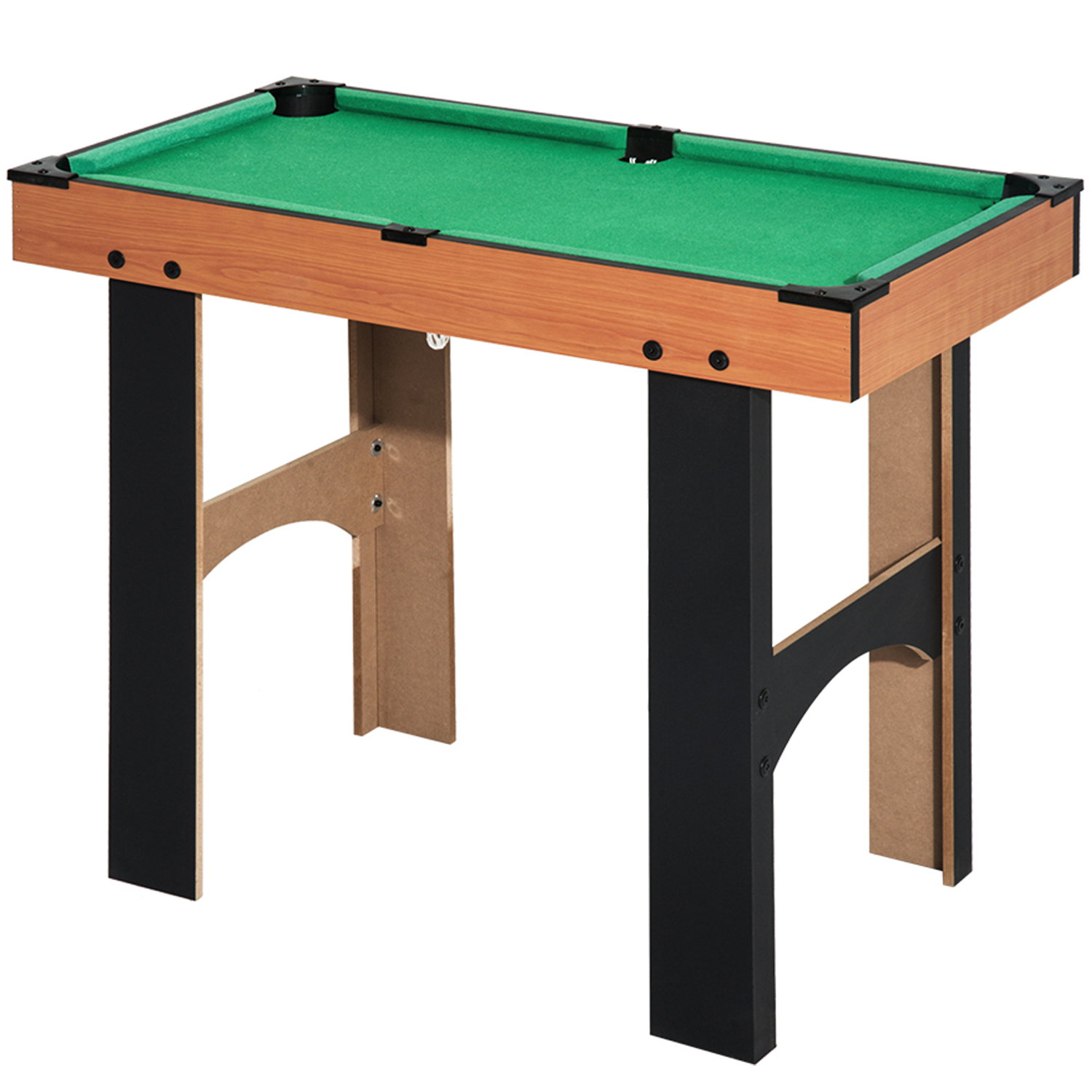 Mesa multi-jogos 4 em 1 matraquilho para crianças mesa de bilhar mesa de ping-pong e hóquei de mesa 87x43x73 cm madeira e preto