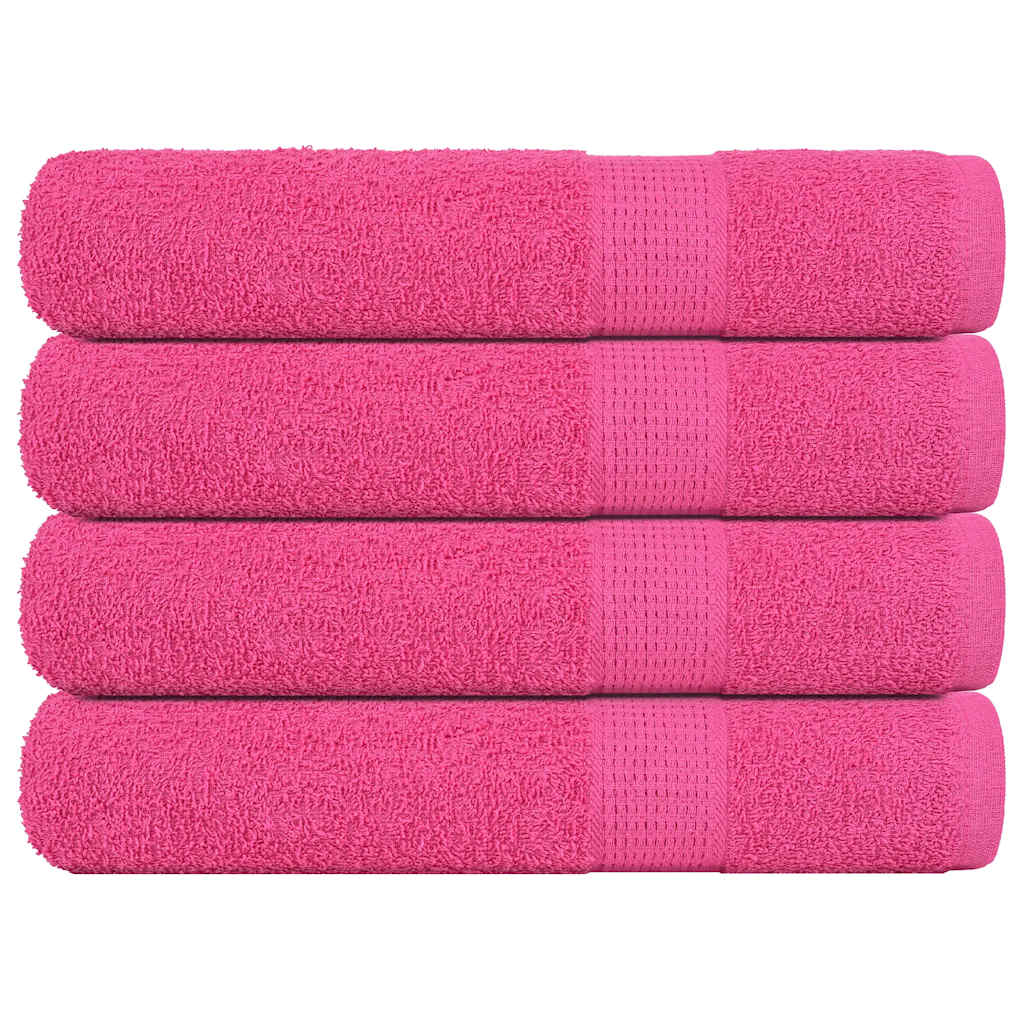 Toalhas de sauna frogn 4 pcs 80x200 cm 360 g/m² rosa