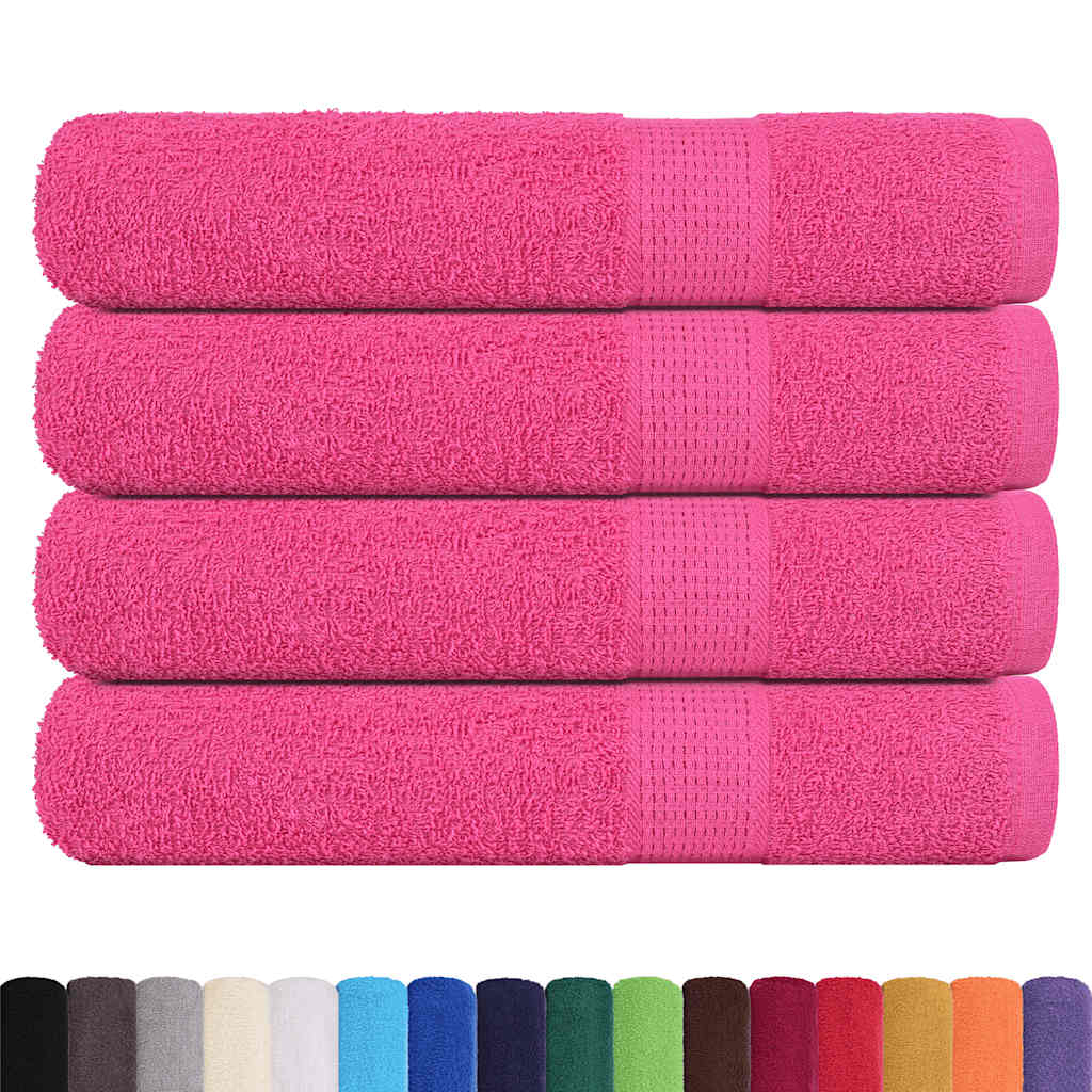 Toalhas de sauna frogn 4 pcs 80x200 cm 360 g/m² rosa