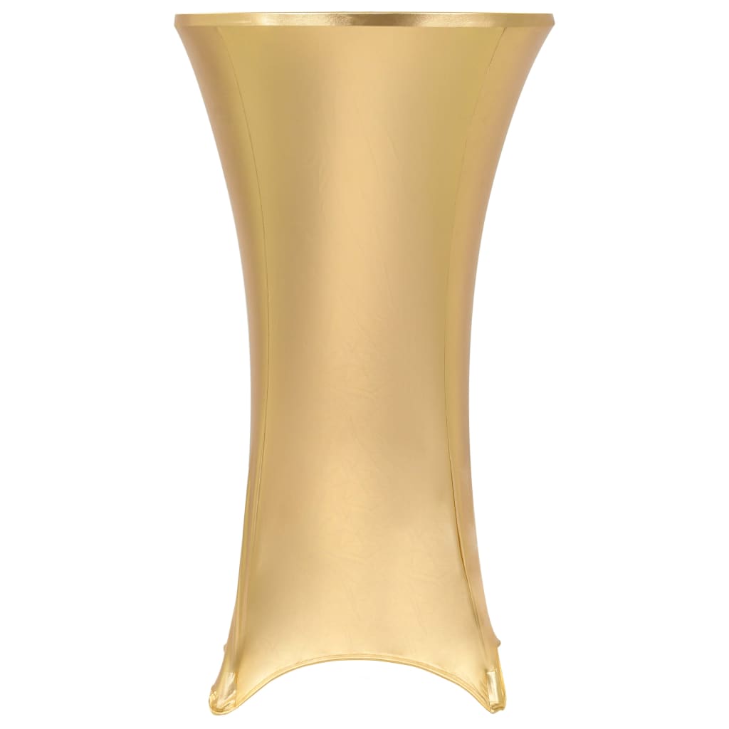 2 Pcs capas extensíveis para mesa 80 cm dourado