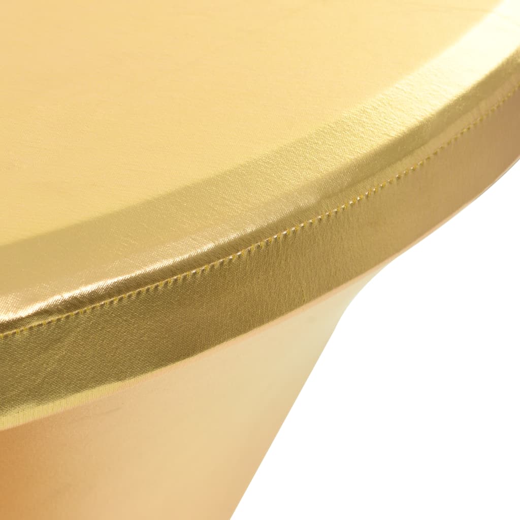 2 Pcs capas extensíveis para mesa 80 cm dourado