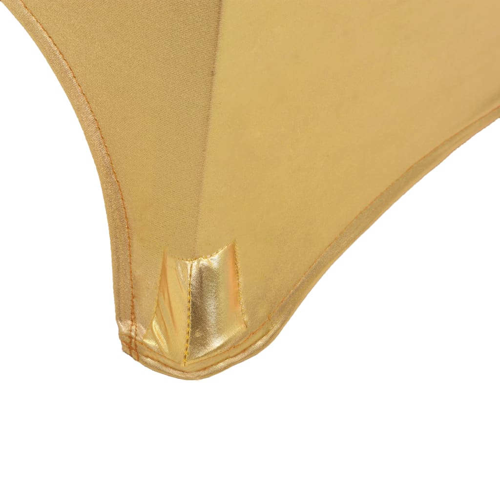 2 Pcs capas extensíveis para mesa 80 cm dourado