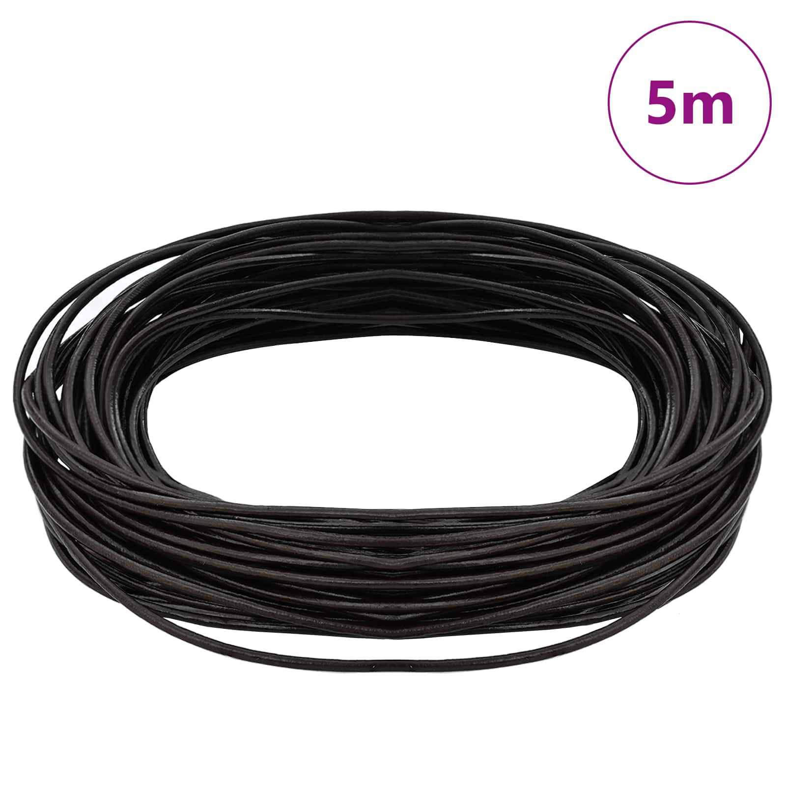 Corda de couro marrom escuro ø1 mm x 5 m couro