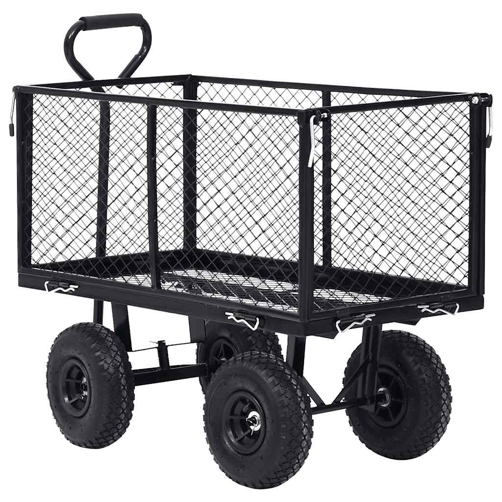 Carrinho de mão para jardim 350 kg preto