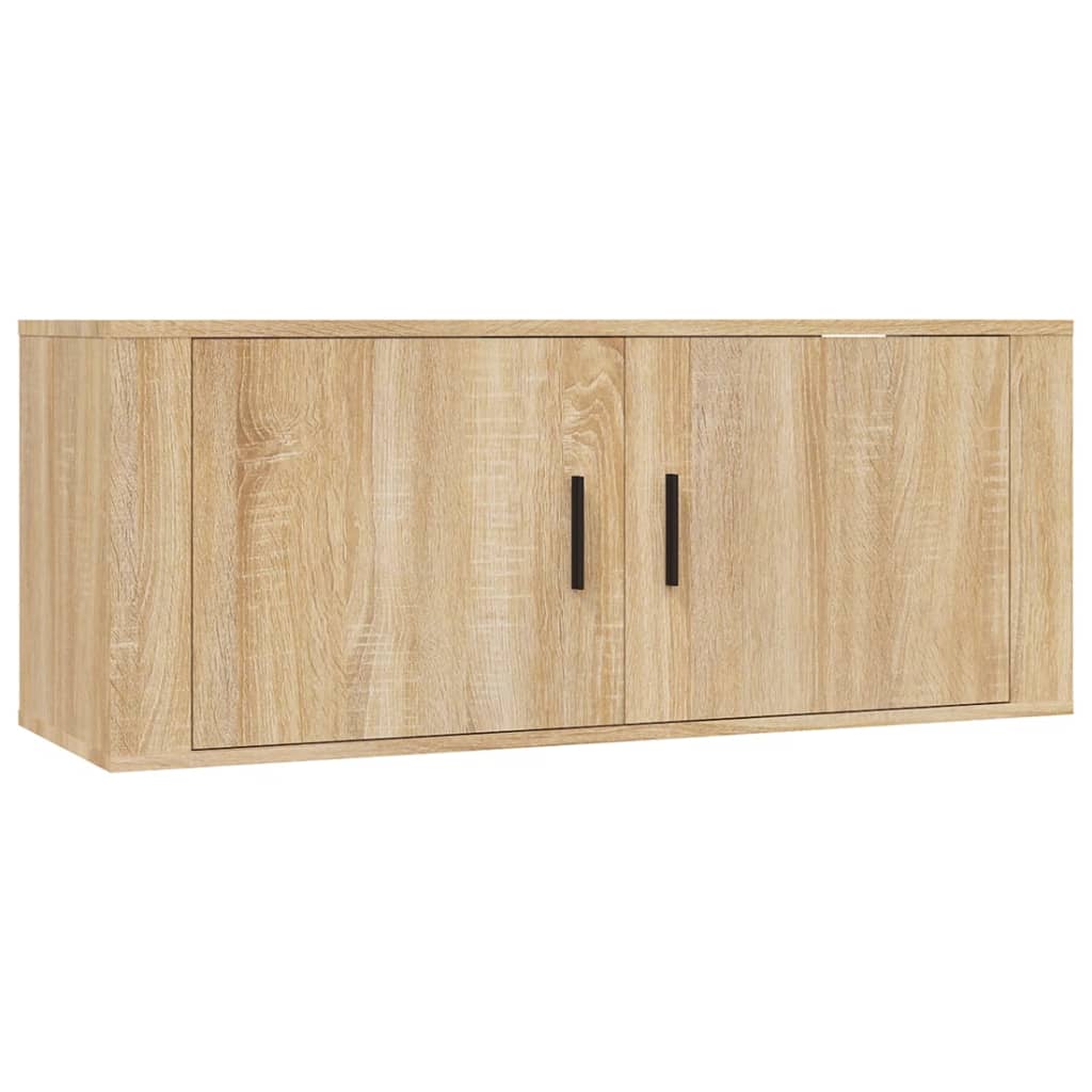 Conjunto móveis de TV 3 pcs madeira processada carvalho sonoma