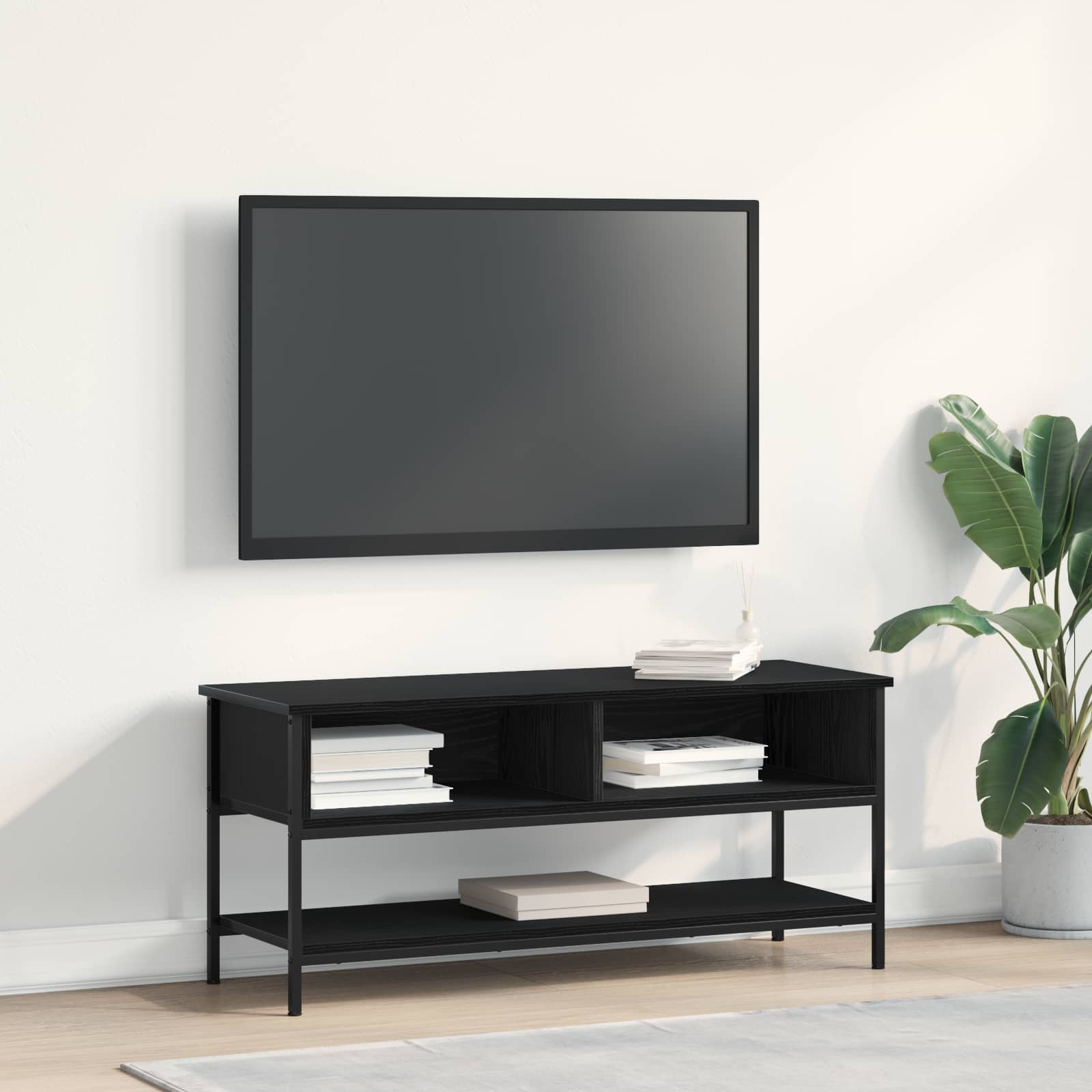 Conjunto de móvel de TV 100 x 35 x 45 cm carvalho preto
