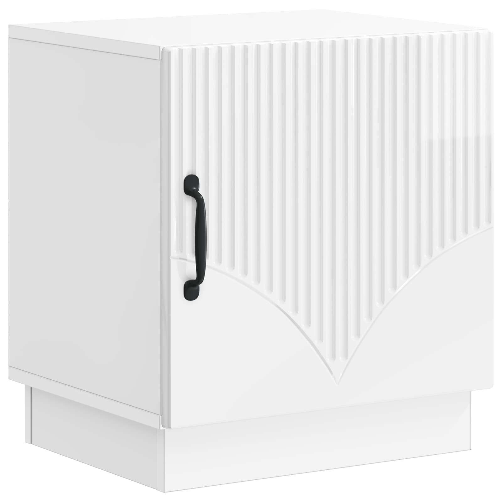 Mesa-de-cabeceira branco brilhante 43 x 34,5 x 47 cm