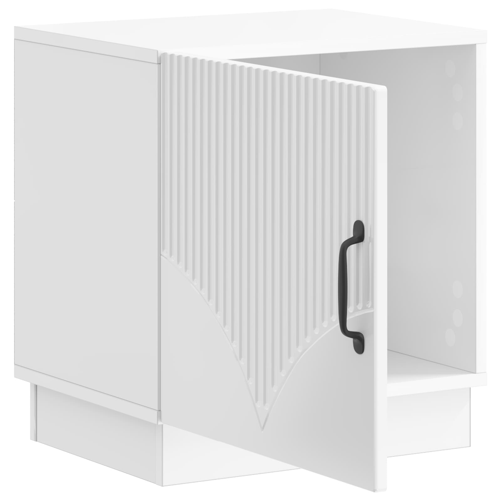 Mesa-de-cabeceira branco brilhante 43 x 34,5 x 47 cm