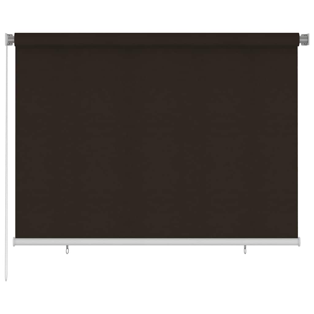 Estore de rolo para exterior 205 (l) x 140 (a) cm castanho HDPE