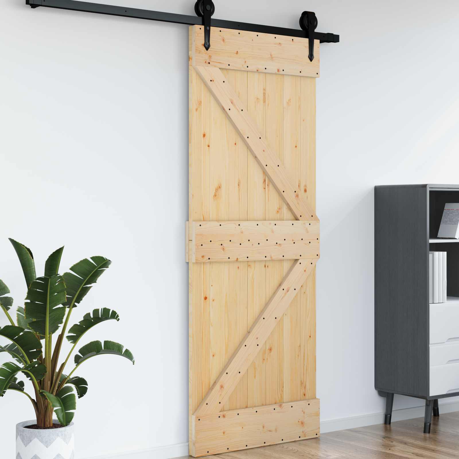 Porta narvik natural 70 x 210 cm madeira de pinus sólida