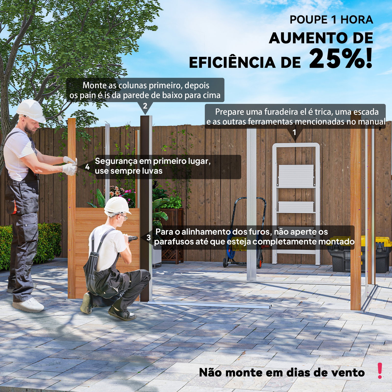 Abrigo de jardim 4,84 m² 278x195x215 cm abrigo de jardim com 2 portas de correr e 4 janelas de ventilação madeira e marrom
