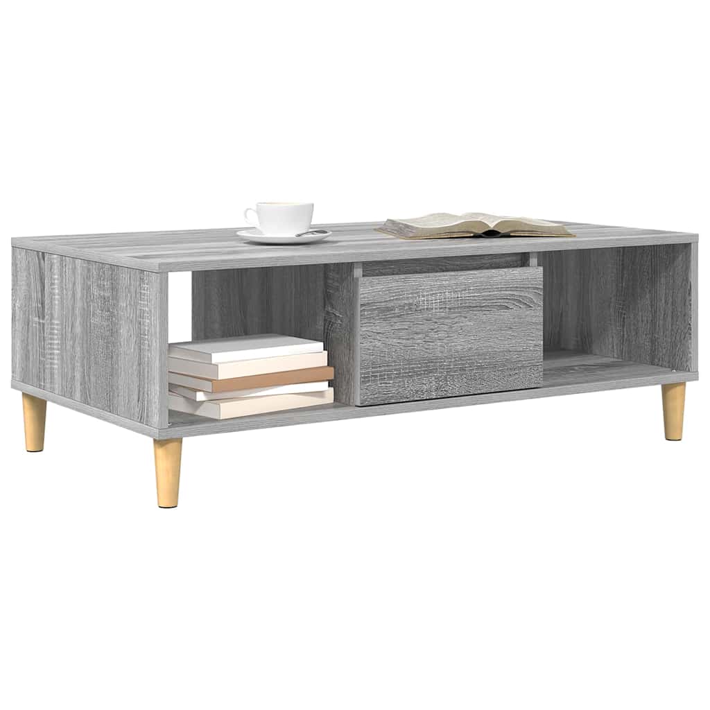 Mesa de centro cinza sonoma 102 x 55 x 35 cm