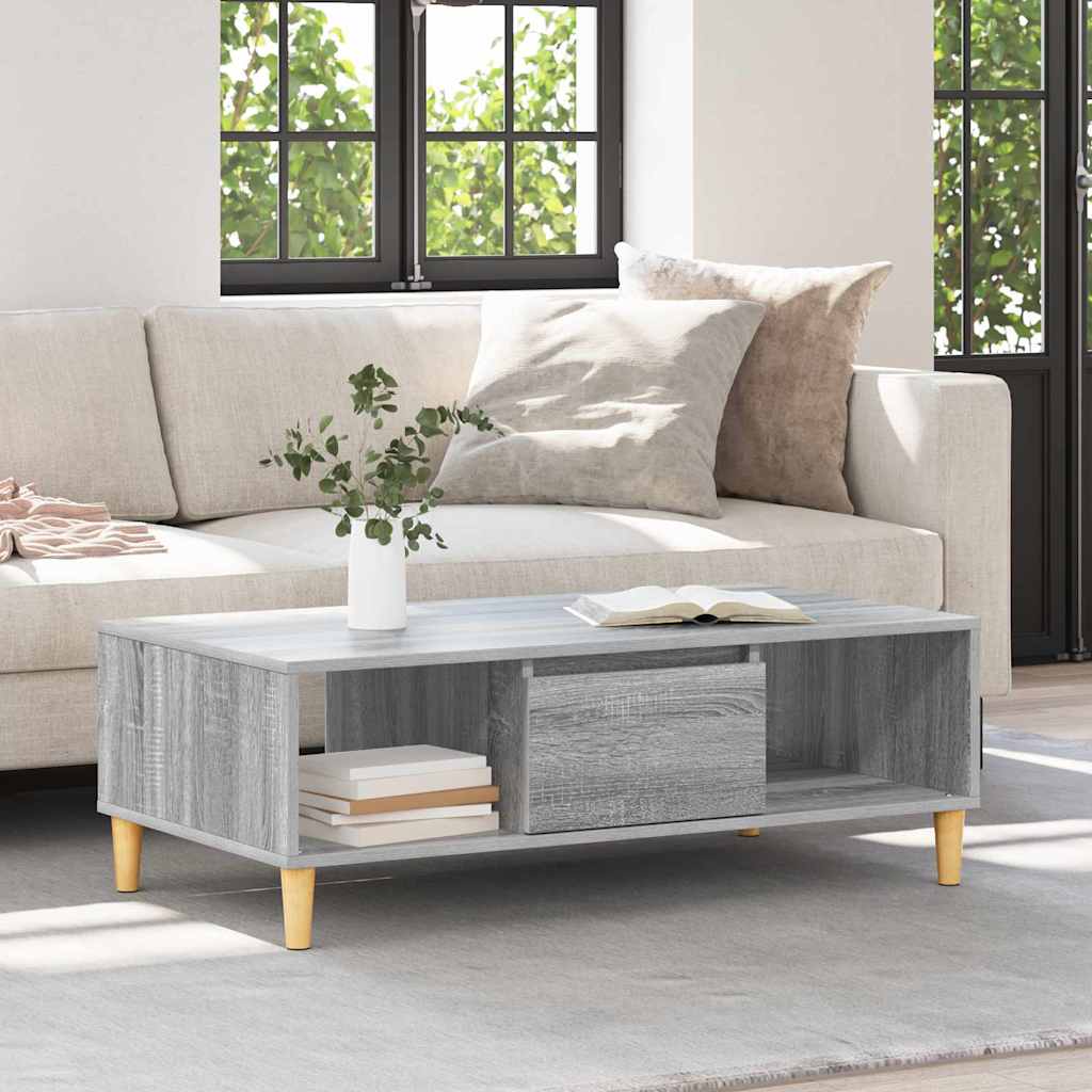 Mesa de centro cinza sonoma 102 x 55 x 35 cm