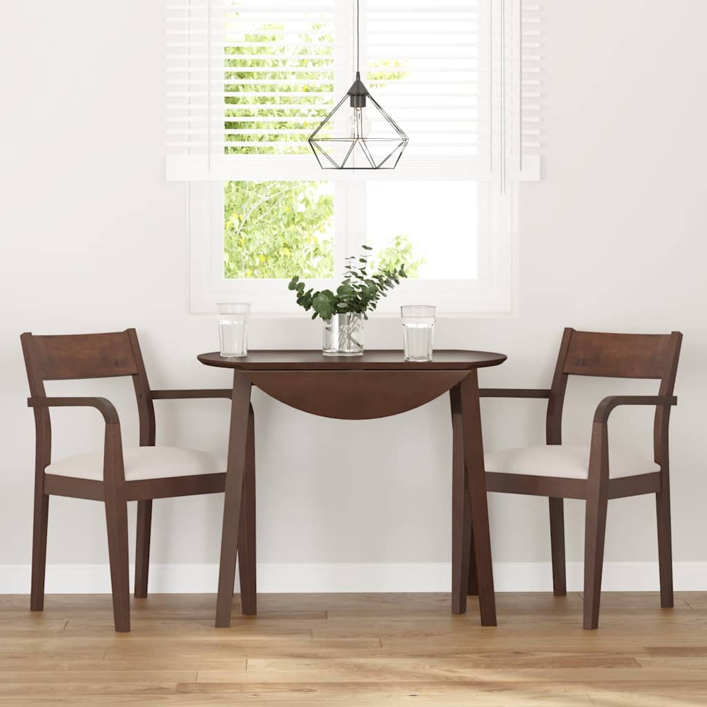 Cadeiras de jantar com almofadões 2 pcs madeira maciça castanho