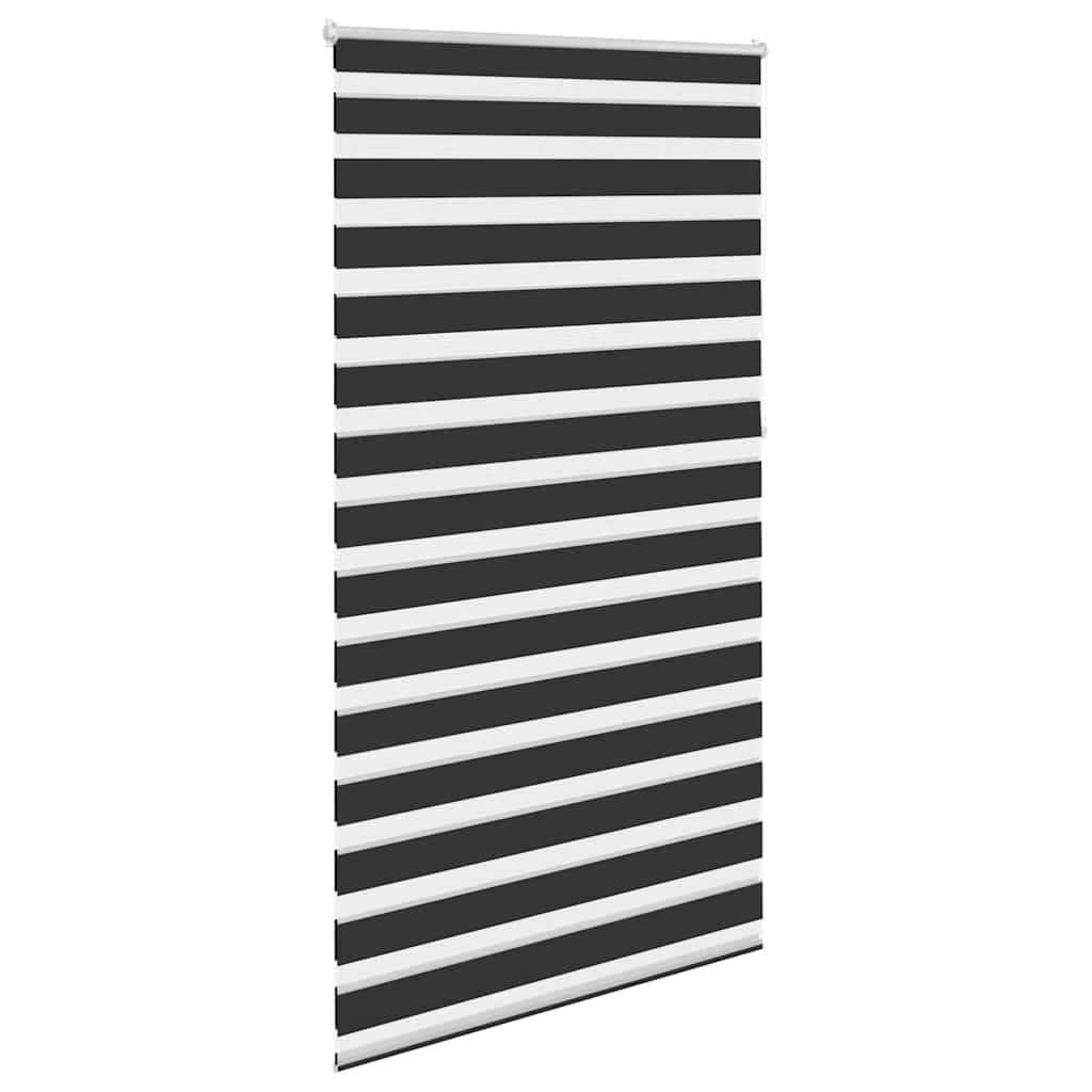 Cortina zebra, 120,9 x 230 cm, largura do tecido 116,7 cm, preta.