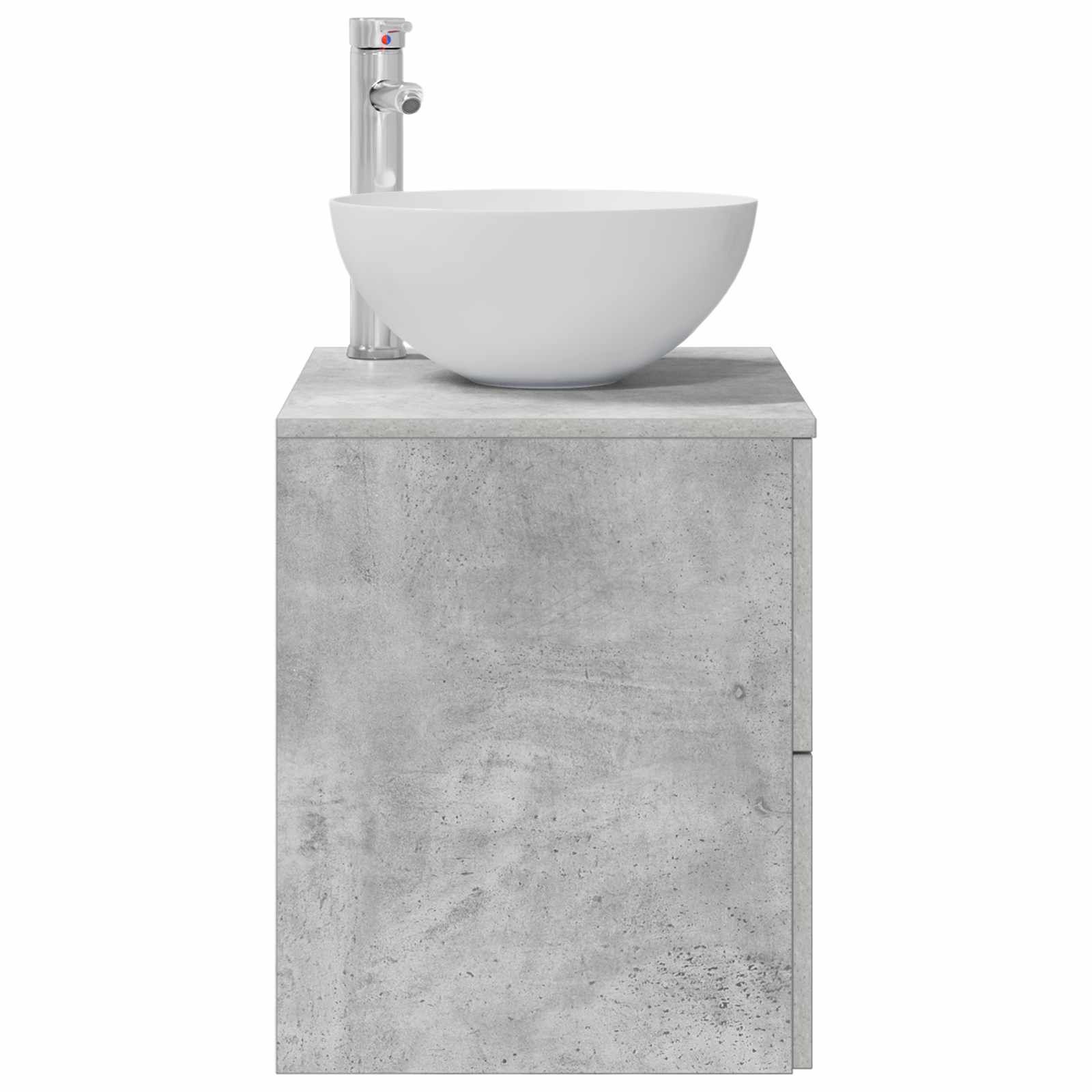 Vaidade com pia suspensa cinzento cimento 49,5 x 41 x 64,5 cm